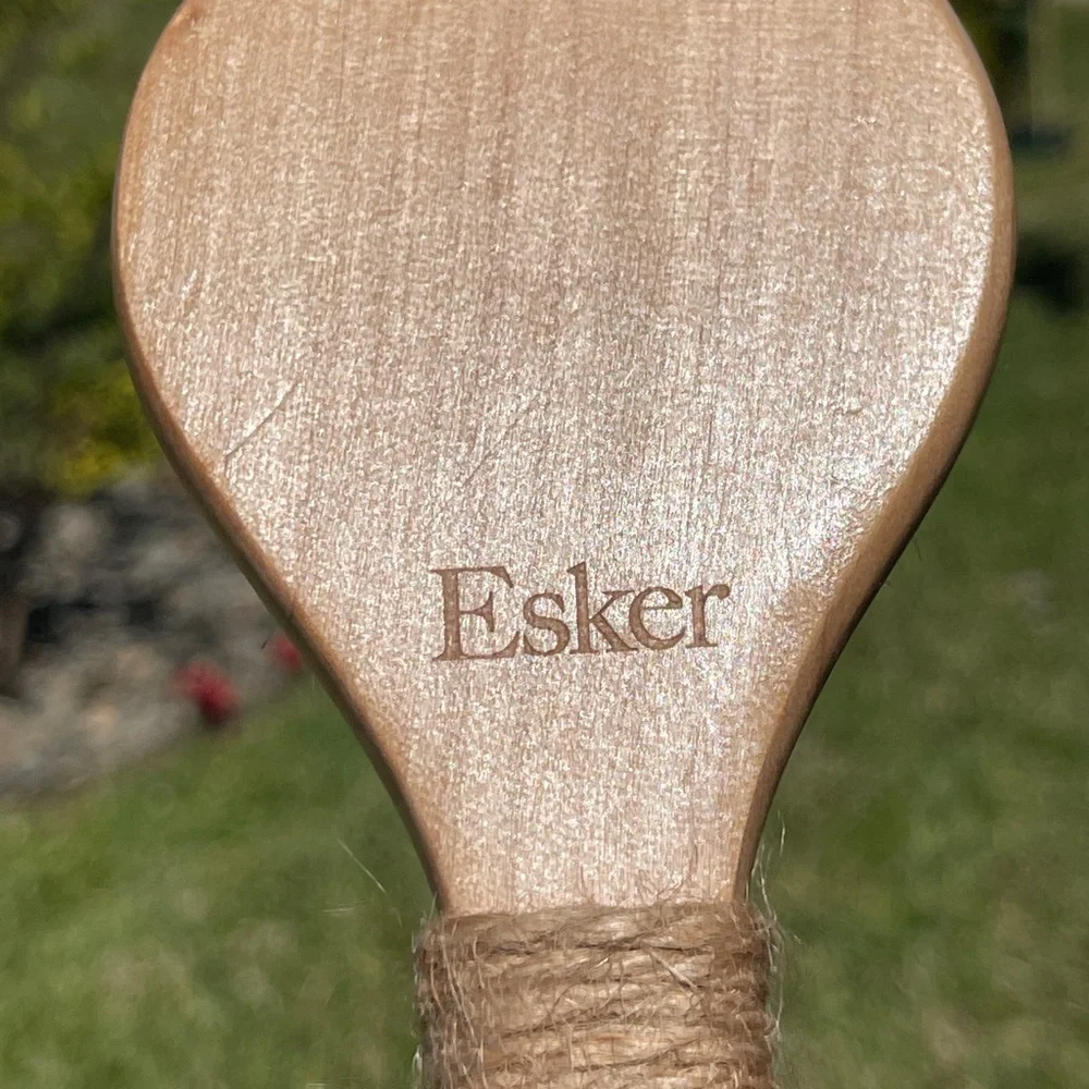 ESKER Natural Bristle Body Dry Brush with Rope Handle